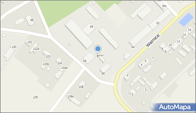 Warnice, Warnice, 67, mapa Warnice