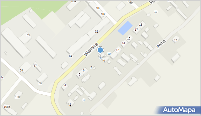 Warnice, Warnice, 8, mapa Warnice