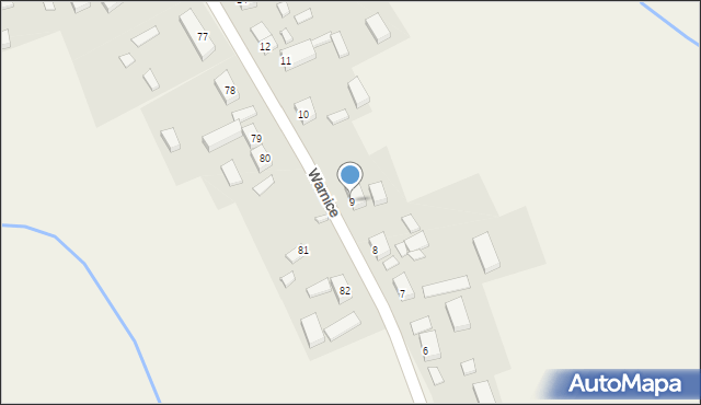 Warnice, Warnice, 9, mapa Warnice