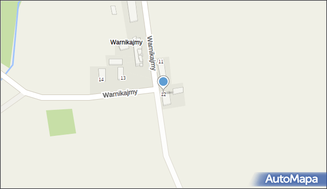 Warnikajmy, Warnikajmy, 12, mapa Warnikajmy