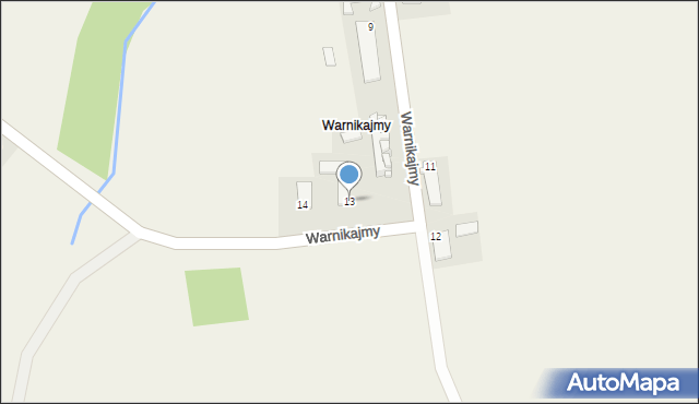 Warnikajmy, Warnikajmy, 13, mapa Warnikajmy
