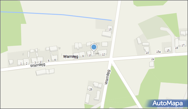 Warniłęg, Warniłęg, 11, mapa Warniłęg