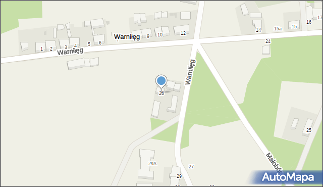 Warniłęg, Warniłęg, 26, mapa Warniłęg