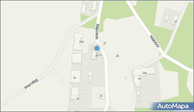 Warniłęg, Warniłęg, 30, mapa Warniłęg