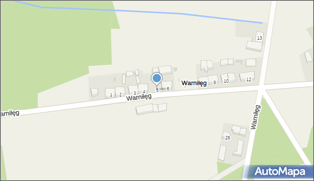 Warniłęg, Warniłęg, 5, mapa Warniłęg