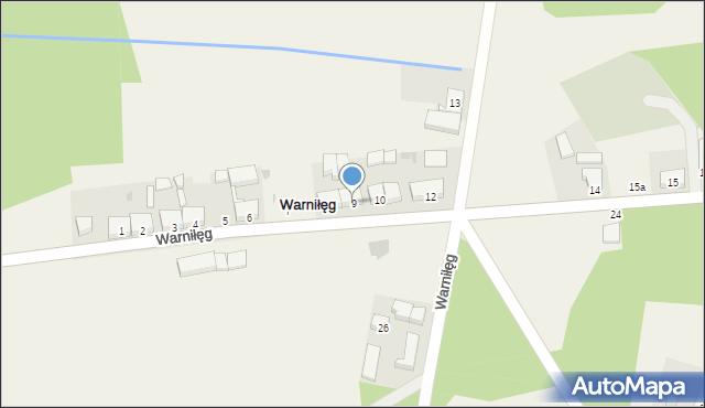 Warniłęg, Warniłęg, 9, mapa Warniłęg