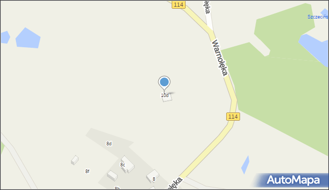 Warnołęka, Warnołęka, 10d, mapa Warnołęka
