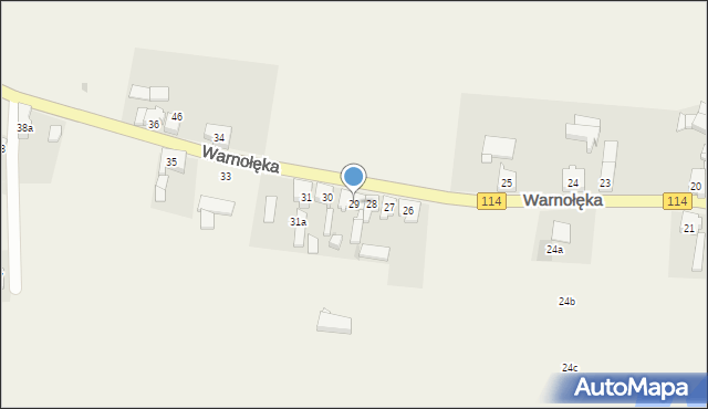 Warnołęka, Warnołęka, 29, mapa Warnołęka