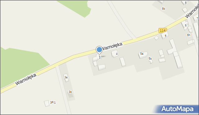 Warnołęka, Warnołęka, 3, mapa Warnołęka