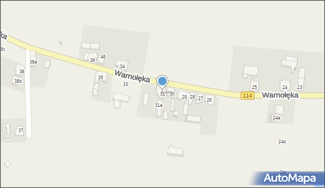 Warnołęka, Warnołęka, 31, mapa Warnołęka