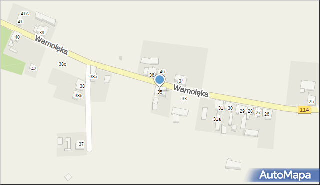 Warnołęka, Warnołęka, 35, mapa Warnołęka