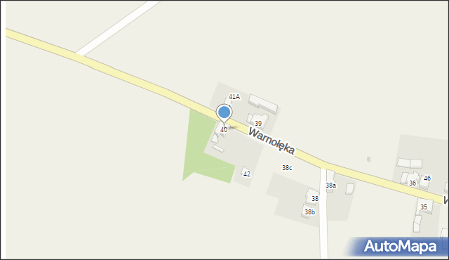 Warnołęka, Warnołęka, 40, mapa Warnołęka