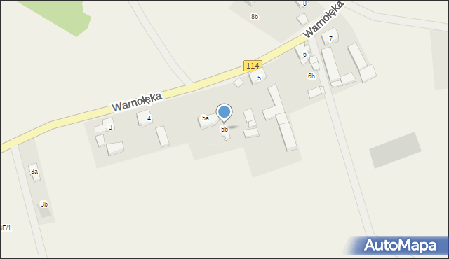 Warnołęka, Warnołęka, 5b, mapa Warnołęka