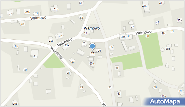 Warnowo, Warnowo, 25, mapa Warnowo
