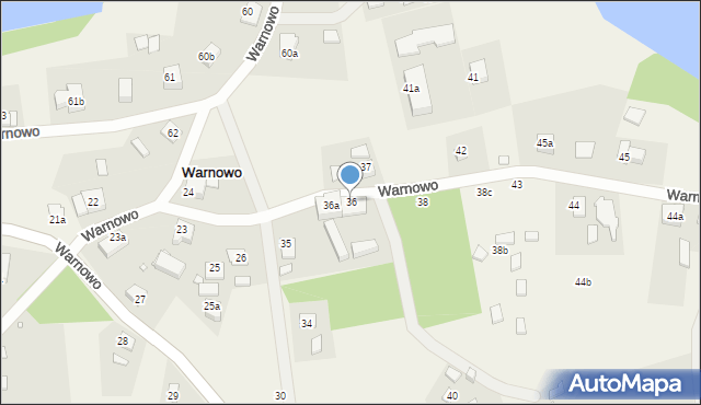 Warnowo, Warnowo, 36, mapa Warnowo