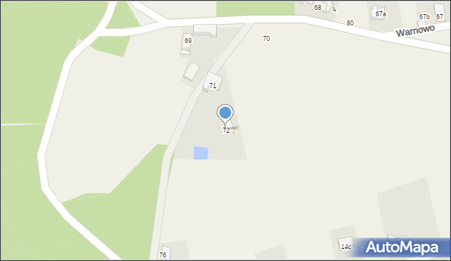Warnowo, Warnowo, 72, mapa Warnowo