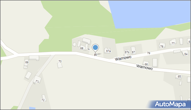 Warnowo, Warnowo, 80, mapa Warnowo