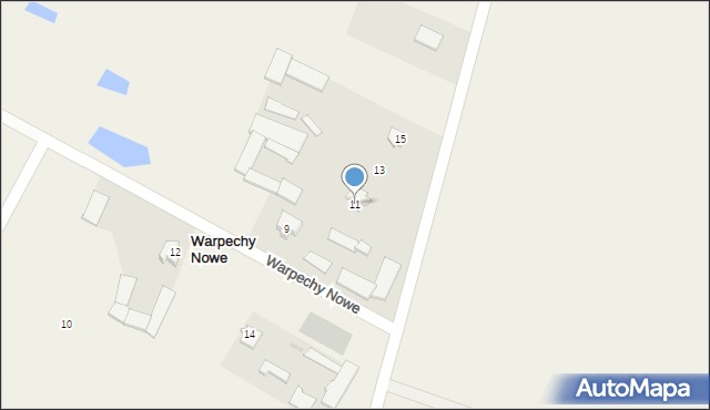 Warpechy Nowe, Warpechy Nowe, 11, mapa Warpechy Nowe