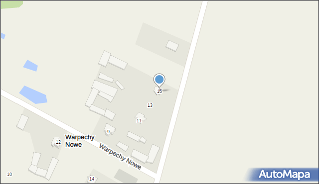 Warpechy Nowe, Warpechy Nowe, 15, mapa Warpechy Nowe