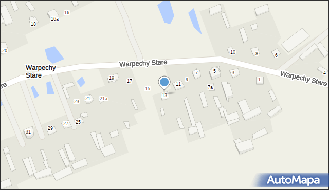Warpechy Stare, Warpechy Stare, 13, mapa Warpechy Stare