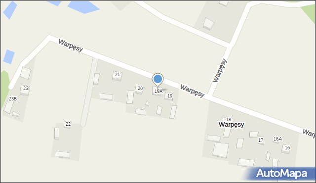 Warpęsy, Warpęsy, 19A, mapa Warpęsy