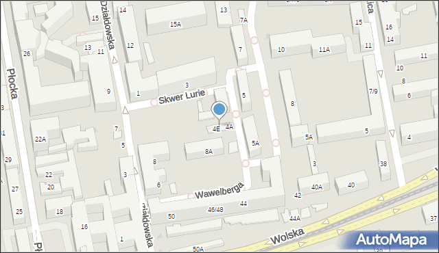 Warszawa, Wawelberga Hipolita, 4D, mapa Warszawy