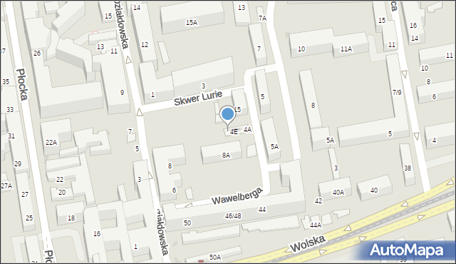 Warszawa, Wawelberga Hipolita, 4G, mapa Warszawy