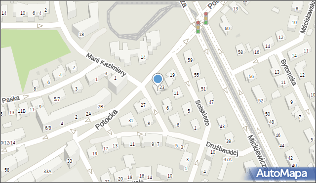 Warszawa, Wawrzyńskiej Ludwiki, 10, mapa Warszawy