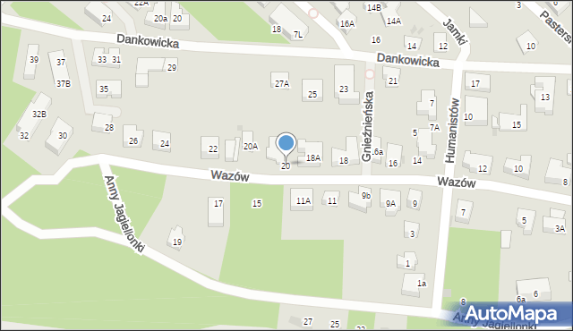 Warszawa, Wazów, 20, mapa Warszawy
