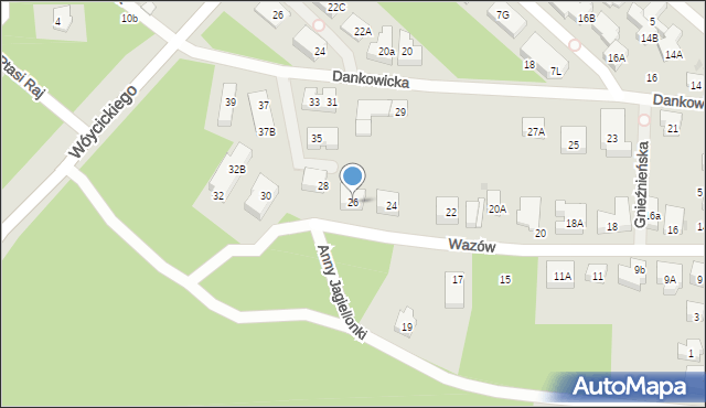 Warszawa, Wazów, 26, mapa Warszawy