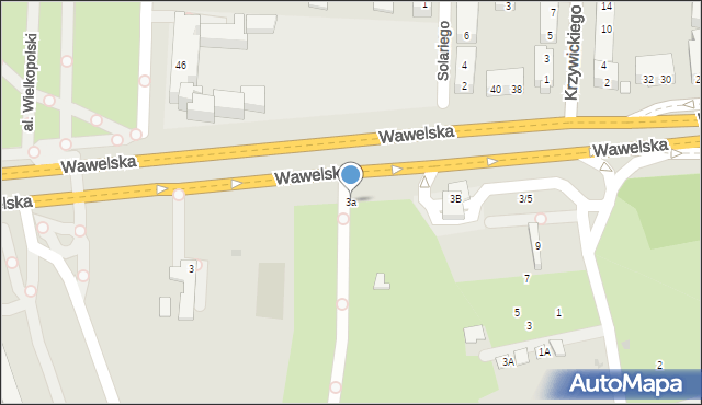 Warszawa, Wawelska, 3a, mapa Warszawy