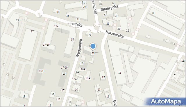 Warszawa, Wagonowa, 20, mapa Warszawy