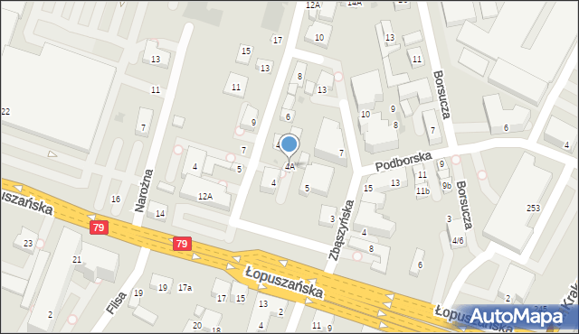 Warszawa, Wagonowa, 4A, mapa Warszawy