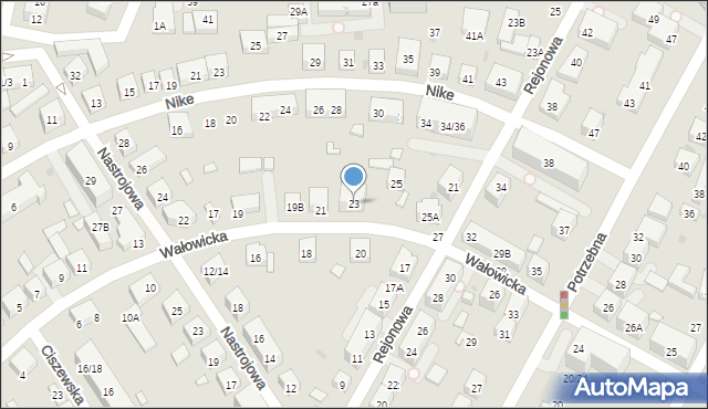 Warszawa, Wałowicka, 23, mapa Warszawy