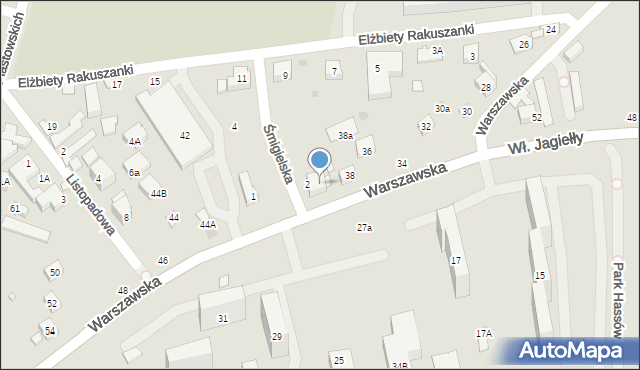 Warszawa, Warszawska, 40, mapa Warszawy