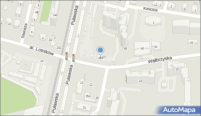 Warszawa, Wałbrzyska, 48A, mapa Warszawy