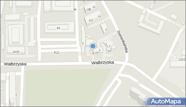 Warszawa, Wałbrzyska, 6, mapa Warszawy