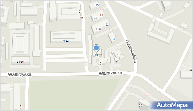 Warszawa, Wałbrzyska, 6A, mapa Warszawy