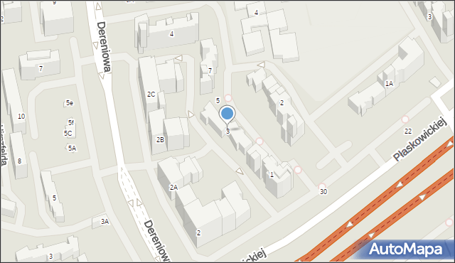 Warszawa, Warchałowskiego Edwarda, prof., 3, mapa Warszawy