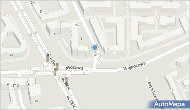 Warszawa, Wańkowicza Melchiora, 1u, mapa Warszawy