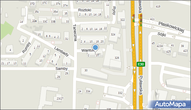 Warszawa, Wantule, 8, mapa Warszawy