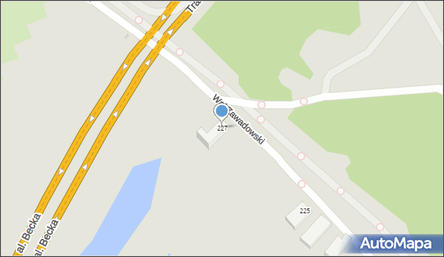 Warszawa, Wał Zawadowski, 227, mapa Warszawy