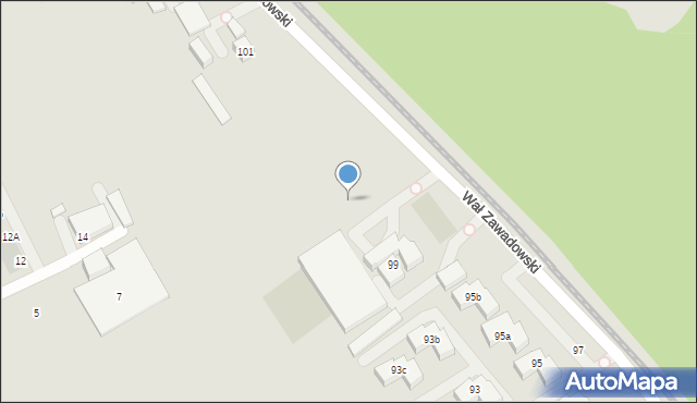 Warszawa, Wał Zawadowski, 99c, mapa Warszawy