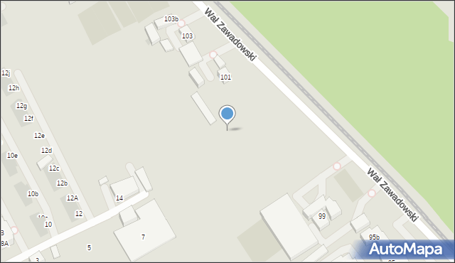 Warszawa, Wał Zawadowski, 99x, mapa Warszawy
