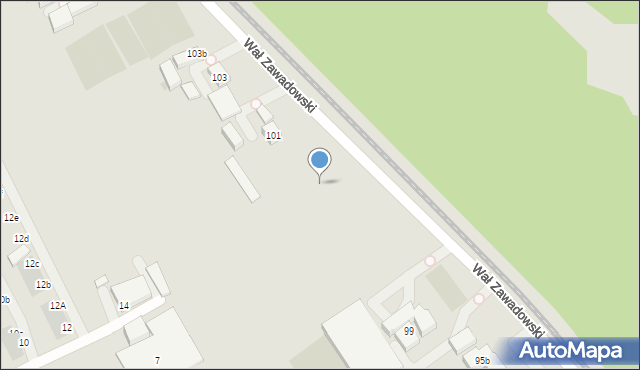 Warszawa, Wał Zawadowski, 99y, mapa Warszawy
