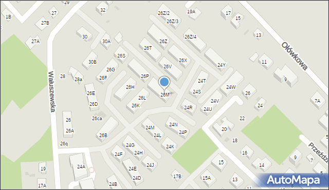 Warszawa, Wałuszewska, 26M, mapa Warszawy