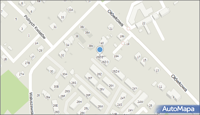 Warszawa, Wałuszewska, 26Z/2, mapa Warszawy