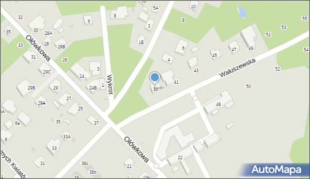 Warszawa, Wałuszewska, 39, mapa Warszawy