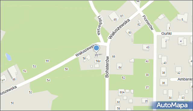 Warszawa, Wałuszewska, 58c, mapa Warszawy