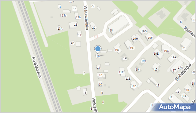 Warszawa, Wałuszewska, 16, mapa Warszawy